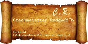 Czechmeiszter Radován névjegykártya